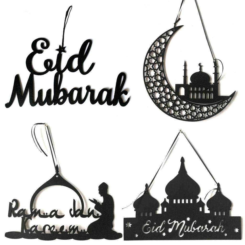Ramadan Gurban Eid Al-Fitr English Alphabet Castle Home Decoration Pendant plaques - www.Shopthatapp.com