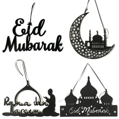 Ramadan Gurban Eid Al-Fitr English Alphabet Castle Home Decoration Pendant plaques - www.Shopthatapp.com