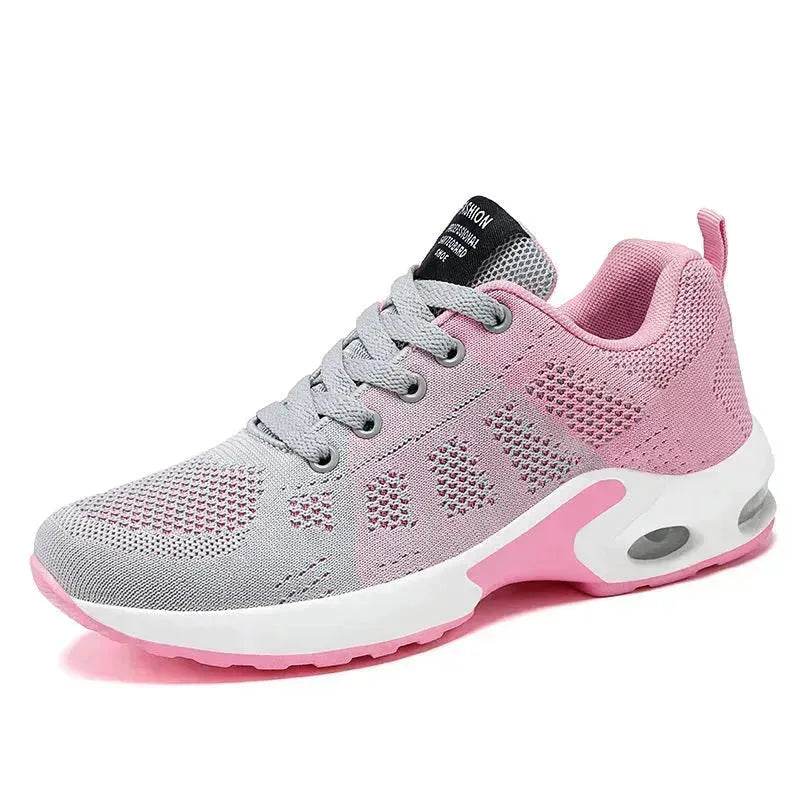 Casual Shoes Breathable Lightweight Mother Shoes Lace-up Cushioned Sneakers for Women - www.Shopthatapp.com