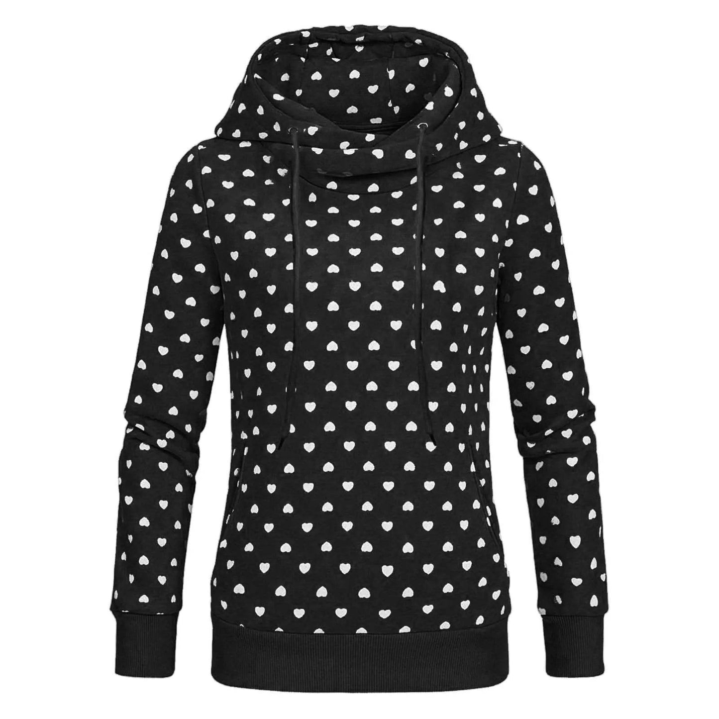 Women Printed loose hooded sweatshirt - www.Shopthatapp.com