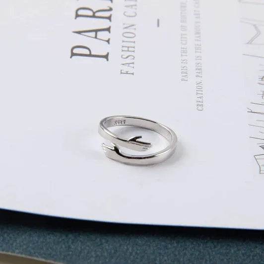 Alloy Simple Hands Hug Ring Opening Adjustable Jewelry - www.Shopthatapp.com