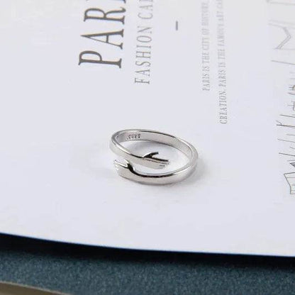 Alloy Simple Hands Hug Ring Opening Adjustable Jewelry - www.Shopthatapp.com