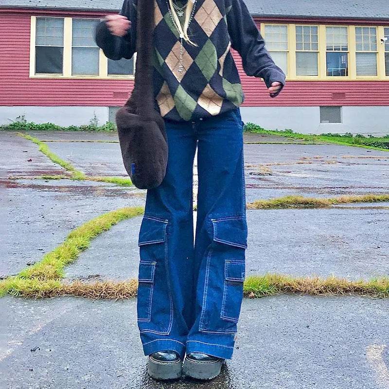 Women's High-waist Casual Trousers With Pocket Drape Bootcut Jeans - www.Shopthatapp.com