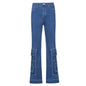 Women's High-waist Casual Trousers With Pocket Drape Bootcut Jeans - www.Shopthatapp.com