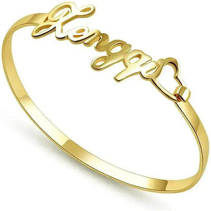 Customized Name Bracelet Personalized Custom Bangles Stainless Steel Jewelry - www.Shopthatapp.com