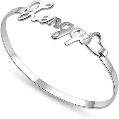 Customized Name Bracelet Personalized Custom Bangles Stainless Steel Jewelry - www.Shopthatapp.com