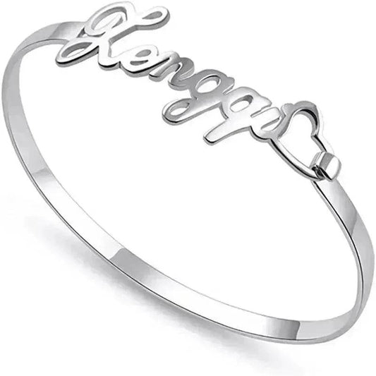 Customized Name Bracelet Personalized Custom Bangles Stainless Steel Jewelry - www.Shopthatapp.com