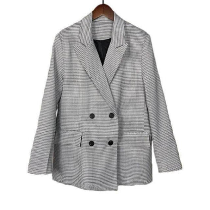 Spring Blazer Women Double Breasted Oversized jacket - www.Shopthatapp.com