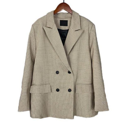 Spring Blazer Women Double Breasted Oversized jacket - www.Shopthatapp.com