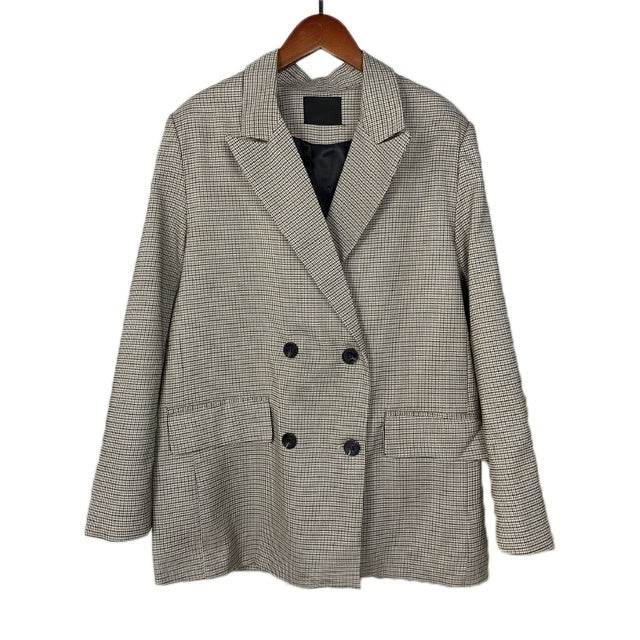 Spring Blazer Women Double Breasted Oversized jacket - www.Shopthatapp.com