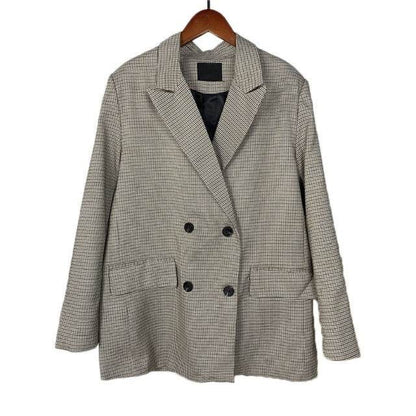 Spring Blazer Women Double Breasted Oversized jacket - www.Shopthatapp.com