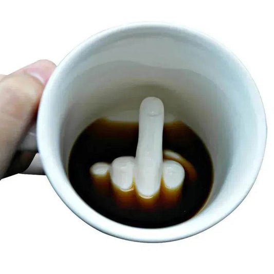 Character Ceramic Middle Finger Cup Coffee Cup With Middle Finger Up - www.Shopthatapp.com
