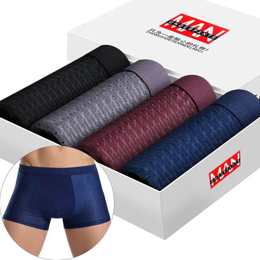 Boxed 4pcs Lot SKY HERO Mens Boxer Brief underwear Short pant men - www.Shopthatapp.com