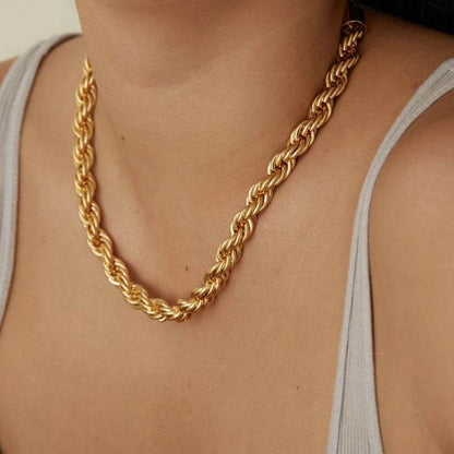Romeo Twisted Rope Chain Necklace women - www.Shopthatapp.com