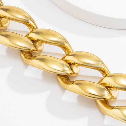 Unique Big Chunky Chain Anklet Women Fashion Gold Color Lock Charm Ankle Rock Twisted Acrylic Female Anklet - www.Shopthatapp.com