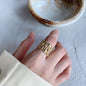 Woven Ring Women European And American Hollow Cross Wide Version Live  Simple Ring - www.Shopthatapp.com