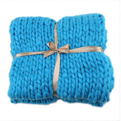 Coarse Wool Blanket Cover Blanket Wool Hand-woven Iceland Blanket Acrylic Blanket Wholesale - www.Shopthatapp.com