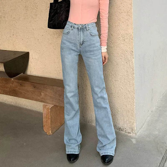 Stretch High Waist Bootcut Women's Jeans - www.Shopthatapp.com