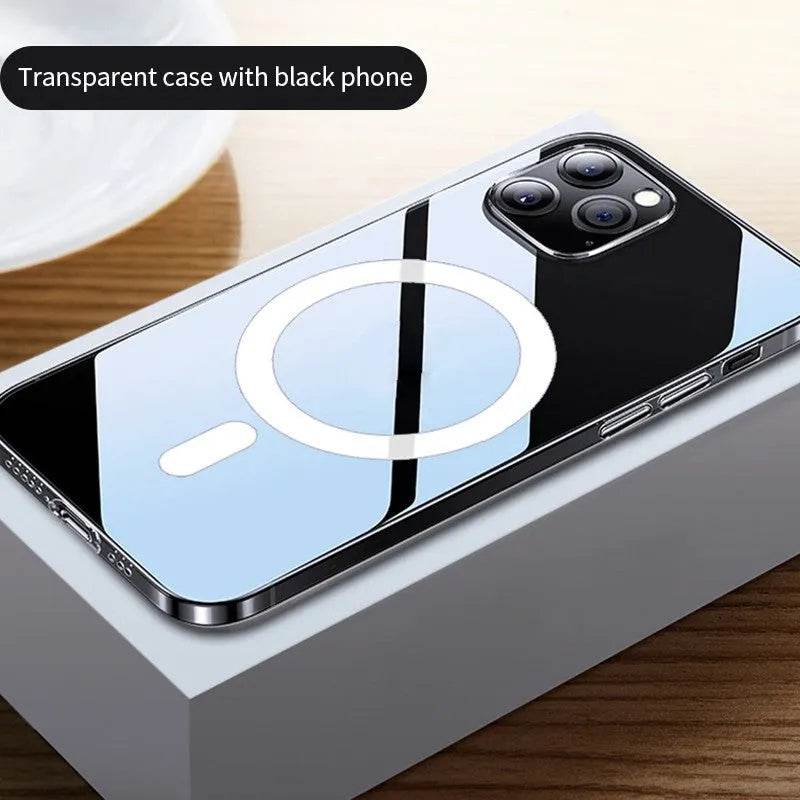 12 Magnetic Phone Case Anti-drop Transparent Protective Cover - www.Shopthatapp.com