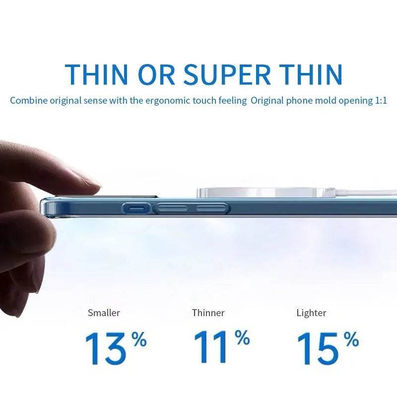 12 Magnetic Phone Case Anti-drop Transparent Protective Cover - www.Shopthatapp.com