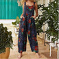 Casual Summer Cotton Floral Sleeveless loose Jumpsuit - www.Shopthatapp.com