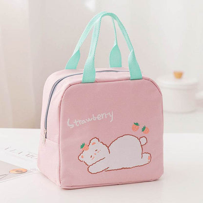 Portable Insulated Cartoon Girls Lunch Bag for Kids - www.Shopthatapp.com