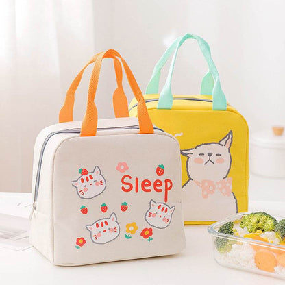 Portable Insulated Cartoon Girls Lunch Bag for Kids - www.Shopthatapp.com
