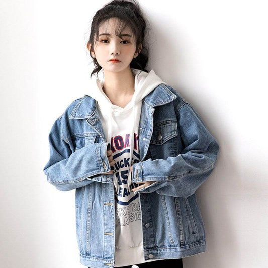 Casual Unisex Oversized loose Washed Denim Jacket - www.Shopthatapp.com