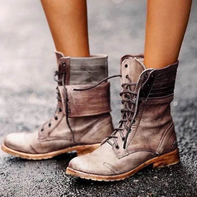 Cross strap Martin boots - www.Shopthatapp.com