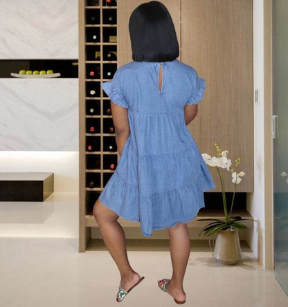 Casual Loose denim dress - www.Shopthatapp.com