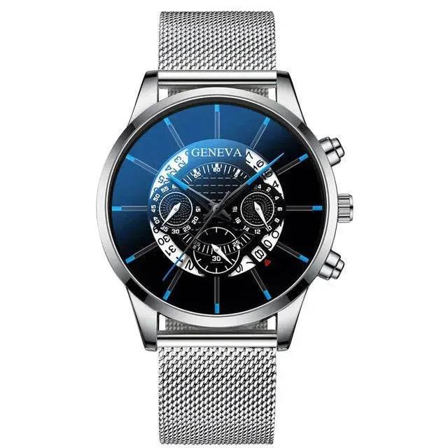 Alloy mesh calendar watch - www.Shopthatapp.com