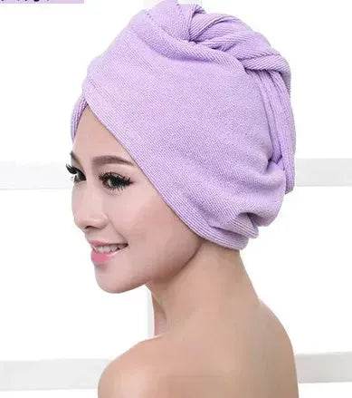 Women's Microfiber Hair Dryer Cap Absorbent Hair Towel. - www.Shopthatapp.com