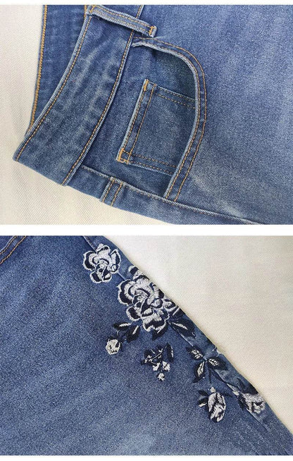 Women's Embroidered Bootcut Slim Fit Jeans - www.Shopthatapp.com
