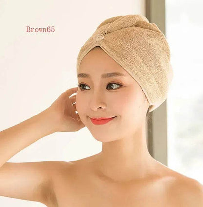 Women's Microfiber Hair Dryer Cap Absorbent Hair Towel. - www.Shopthatapp.com