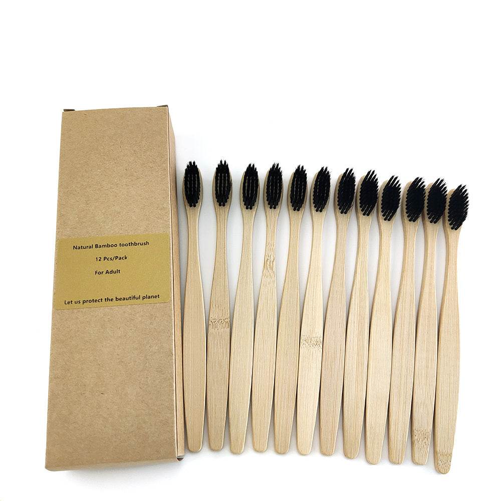 Eco friendly 12 Bamboo toothbrushes - www.Shopthatapp.com
