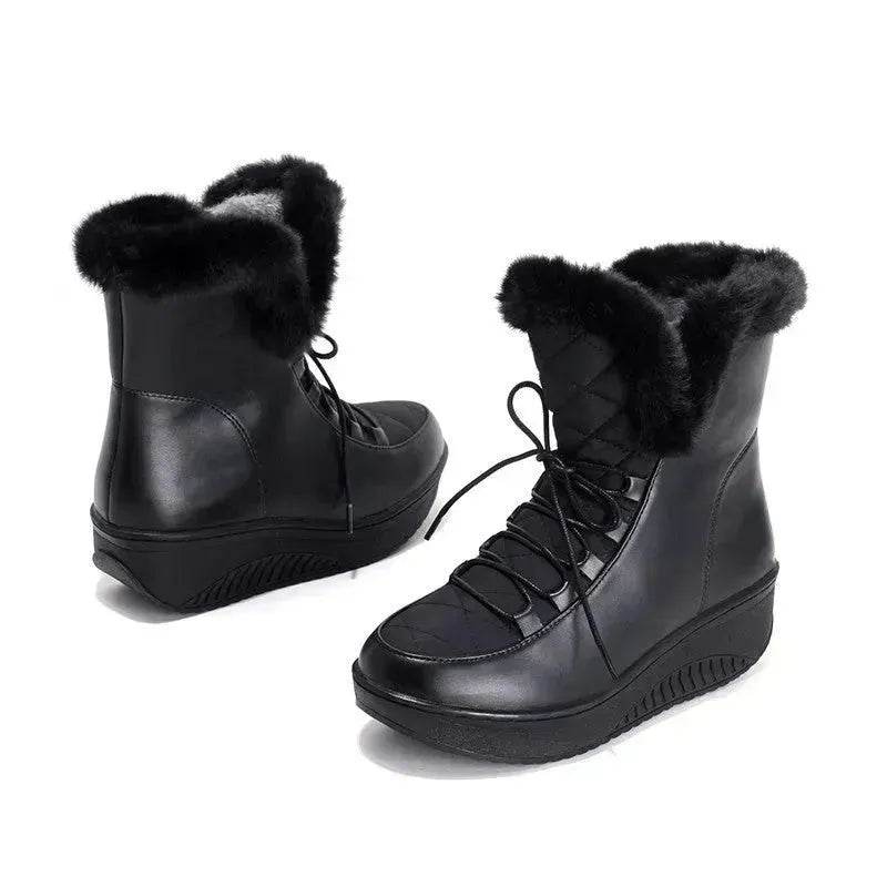 Women's Winter Boots faux fur winter shoe for women knee high winter boot - www.Shopthatapp.com