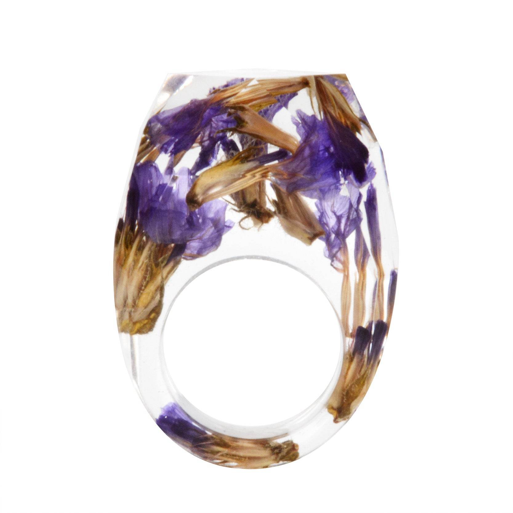 Dried Flower Resin Forest Handmade Dried Flower Epoxy Ring - www.Shopthatapp.com