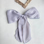 Silk satin oversized bow tie Hair Scrunchies ponytail Holder - www.Shopthatapp.com