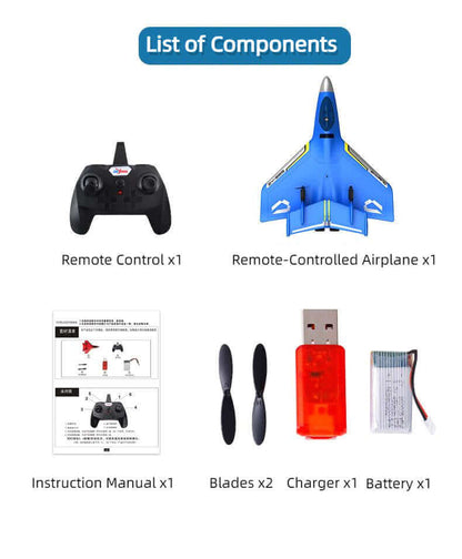 Planeur télécommandé 3-en-1 Kidstoylover : mer, terre et air - Mousse EPP imperméable, équilibre intelligent