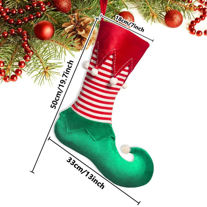 Christmas Decorations Elf Christmas Stockings Gift Bag - www.Shopthatapp.com