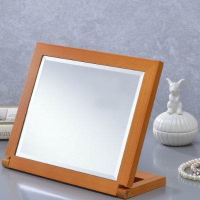 8 Tall Polyresin Adjustable Make-Up Mirror, Walnut Finish - www.Shopthatapp.com