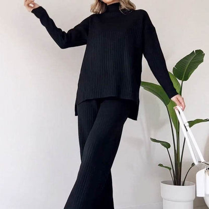 Turtleneck Suit – Stylish Casual Loose-Fit Long Sleeve Outfit - www.Shopthatapp.com
