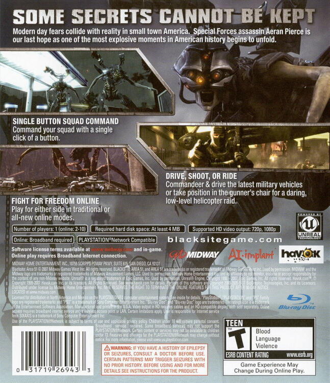 BlackSite: Area 51 (usagé) - www.Shopthatapp.com