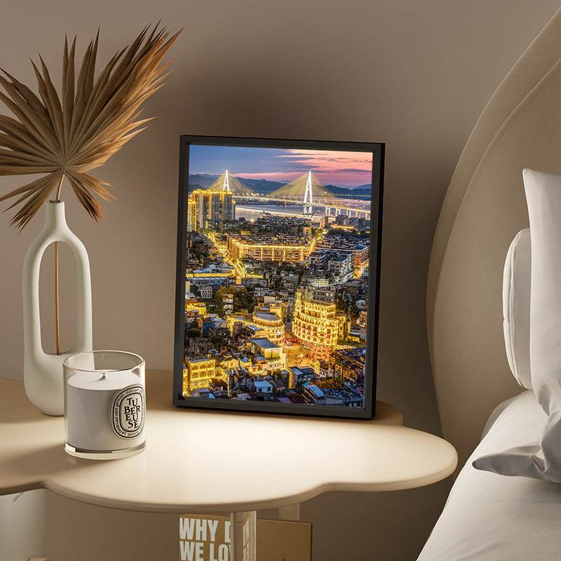 Voice-controlled Modern Minimalist New Night Light Desktop Decoration Hallway Bedroom Lighting Painting - www.Shopthatapp.com