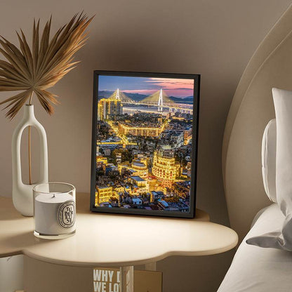 Voice-controlled Modern Minimalist New Night Light Desktop Decoration Hallway Bedroom Lighting Painting - www.Shopthatapp.com