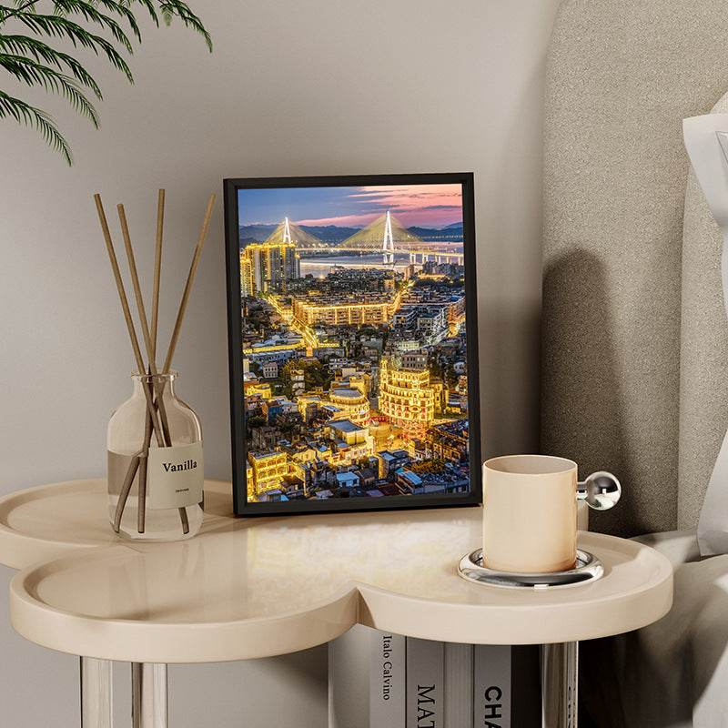 Voice-controlled Modern Minimalist New Night Light Desktop Decoration Hallway Bedroom Lighting Painting - www.Shopthatapp.com