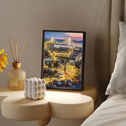 Voice-controlled Modern Minimalist New Night Light Desktop Decoration Hallway Bedroom Lighting Painting - www.Shopthatapp.com