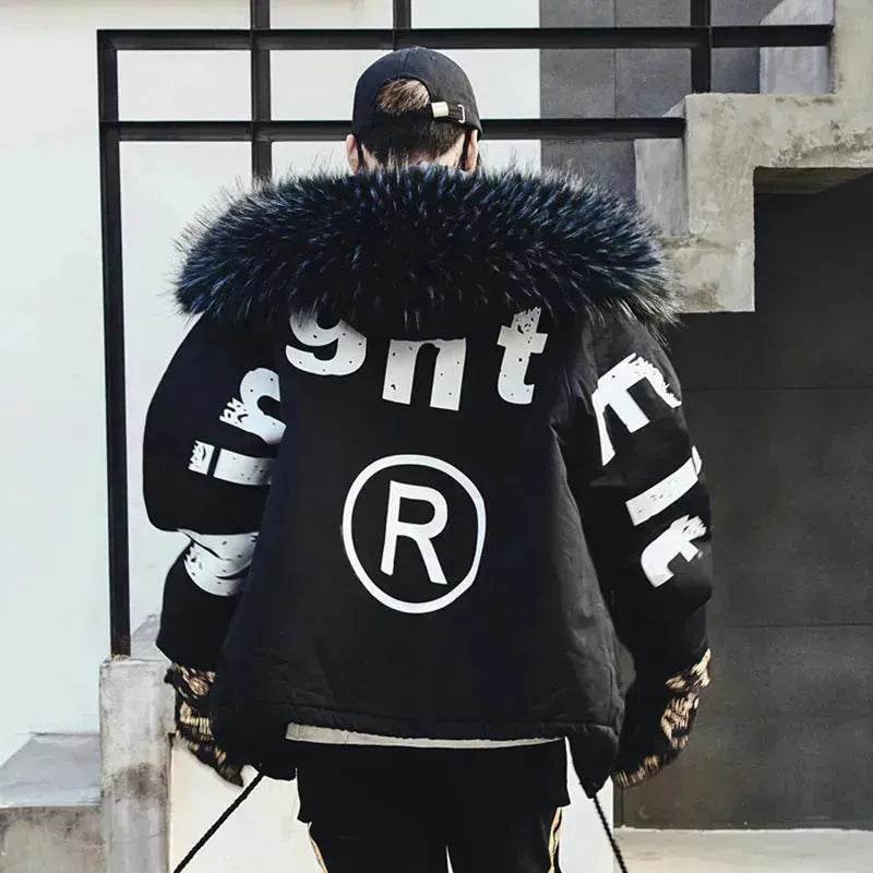 Winter padded coat Huge fur lined parka winter coat jacket for men warmest winter coats - www.Shopthatapp.com