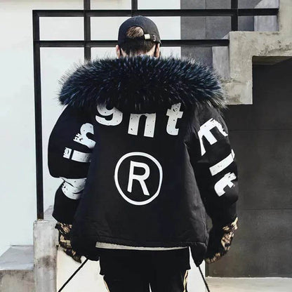 Winter padded coat Huge fur lined parka winter coat jacket for men warmest winter coats - www.Shopthatapp.com