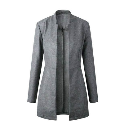 jacket blazer Women for Work white Fashion Formal female - www.Shopthatapp.com